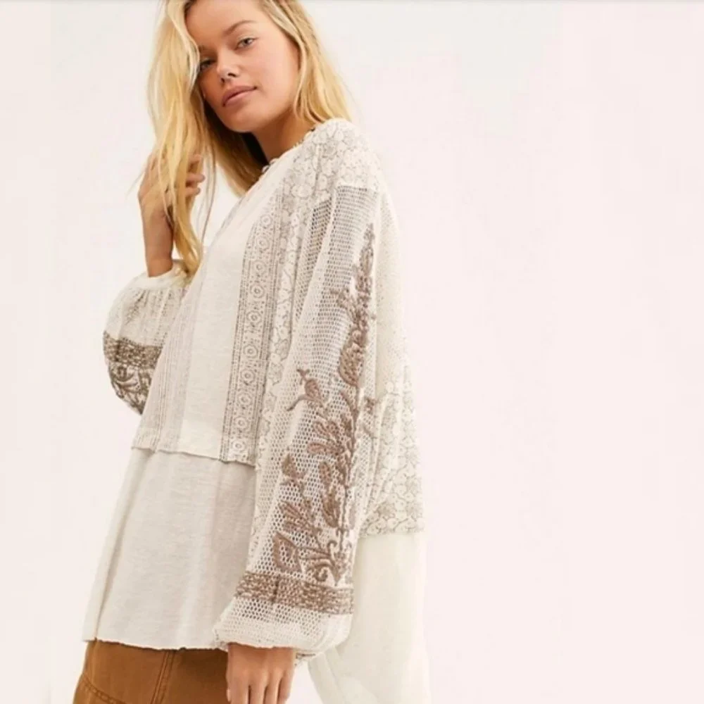 Free People Boho Indigo Dreams Tunic S/M NWT - Picture 1 of 11